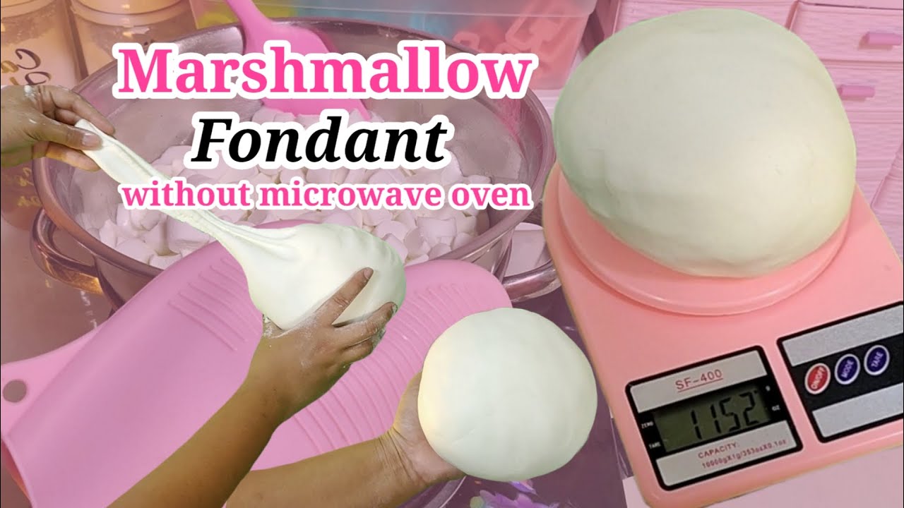 How to make marshmallow fondant without microwave oven? | Marshmallow Fondant | Easy fondant Recipe.