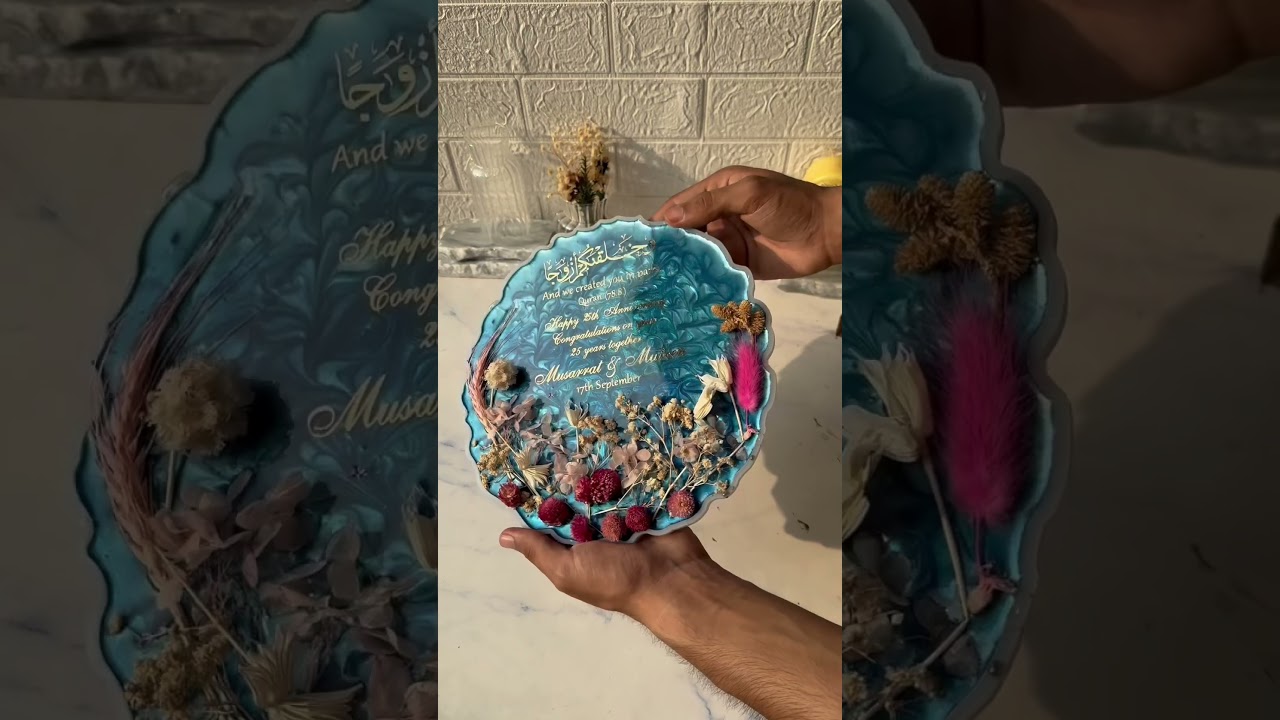 Anniversary Plaque || Resin art || Resin Plaque || Gift Idea