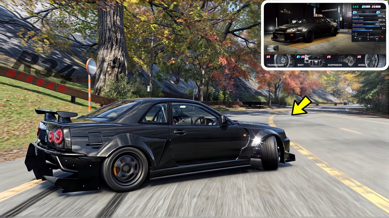 CarX Street Nissan R34 Drift Gameplay