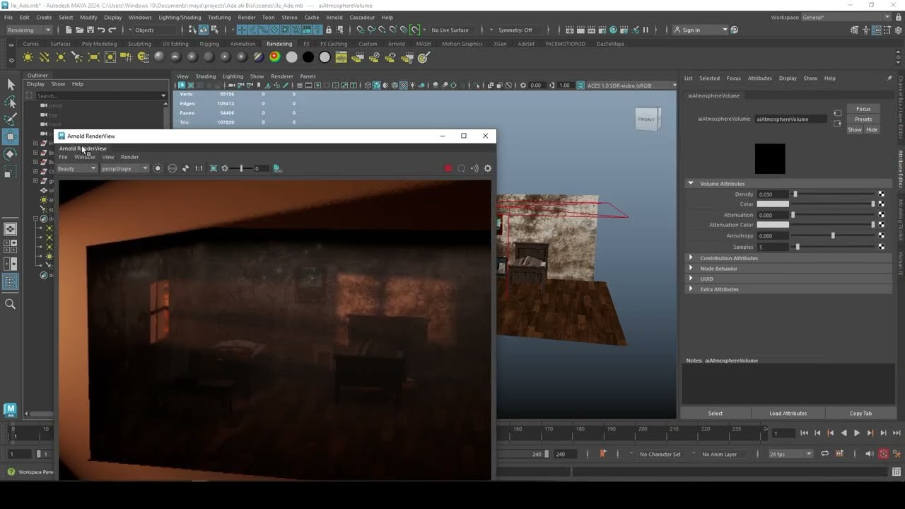 Autodesk Maya tutorial | How to create volumetric environment in MAYA