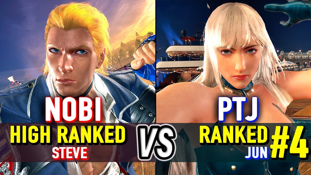 T8 🔥 NOBI (Steve) vs PTJ (#4 Ranked Jun) 🔥 Tekken 8 High Level Gameplay