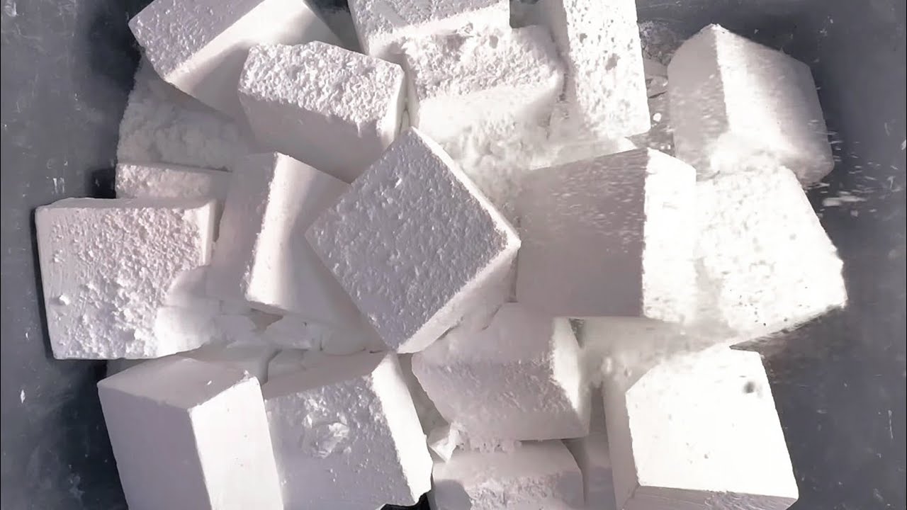 50 Fluffy BSN like fresh blocks w slight crisp texture ~ glitter topped #gymchalk #asmr 