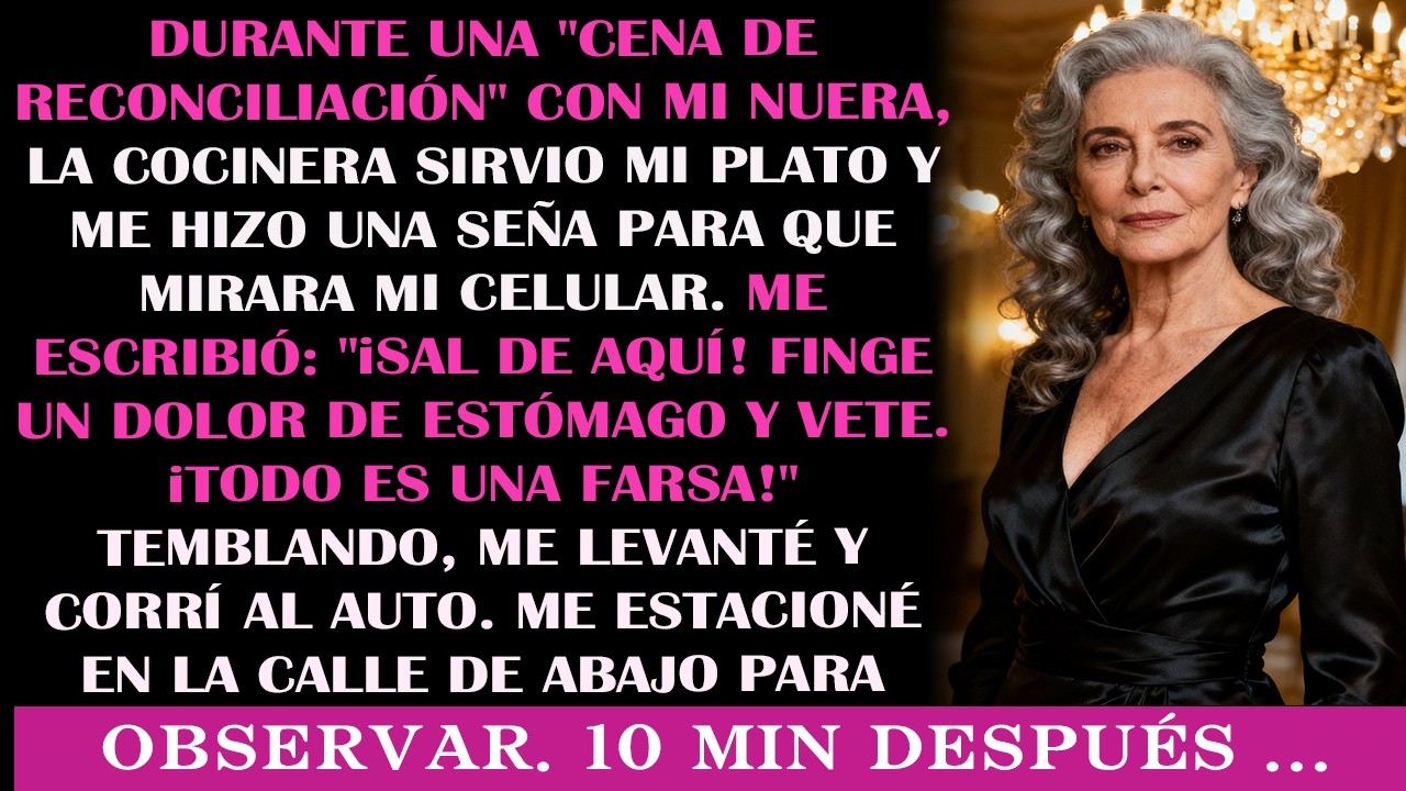 La cocinera me mandó un mensaje  “¡Huye ahora!” La cena de mi nuera era una trampa  Diez minutos…