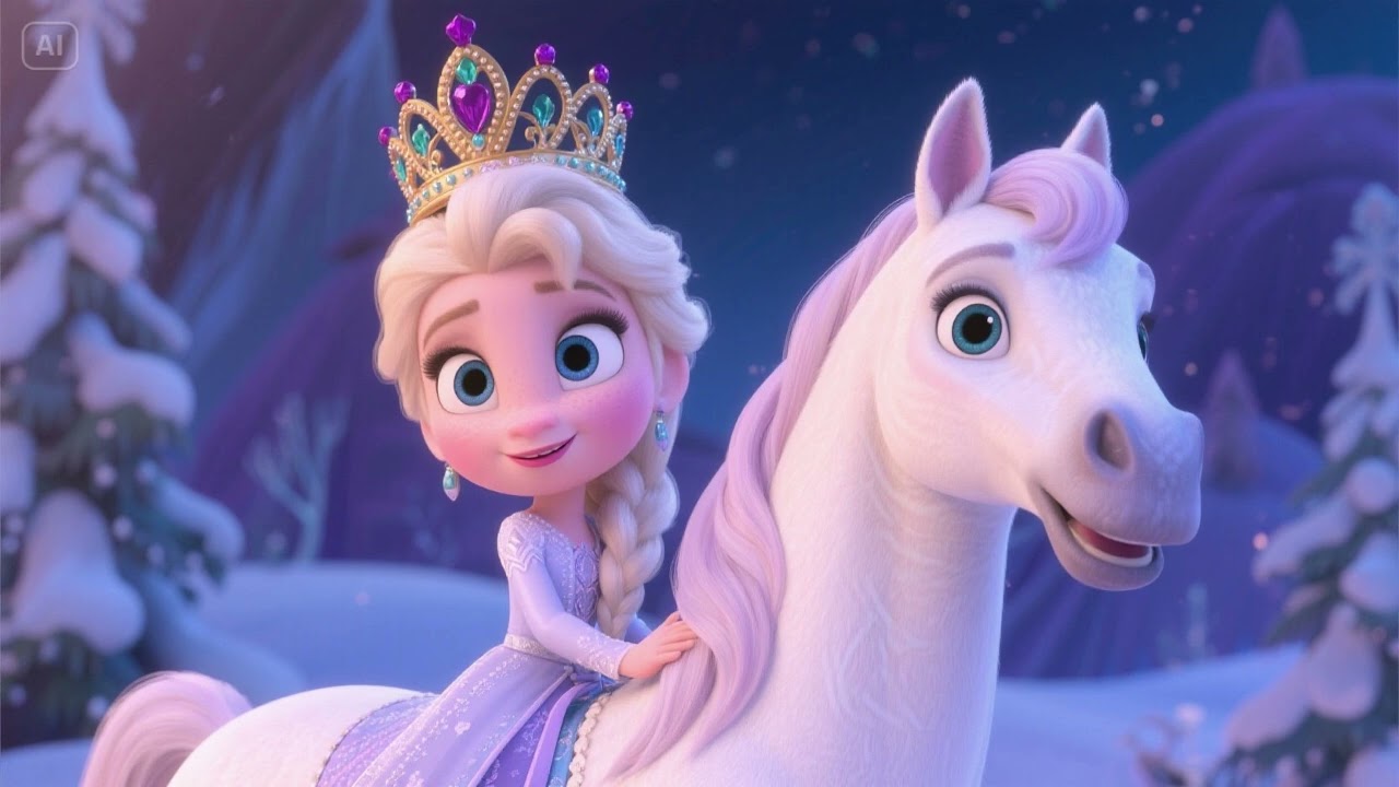 Elsa’s Aurora Shimmer Crown Horse 🌌👑 | A Magical Frozen Journey!