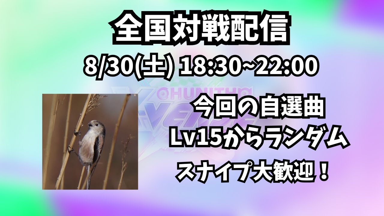 【チュウニズム配信】全国対戦配信 Lv15ランダム編