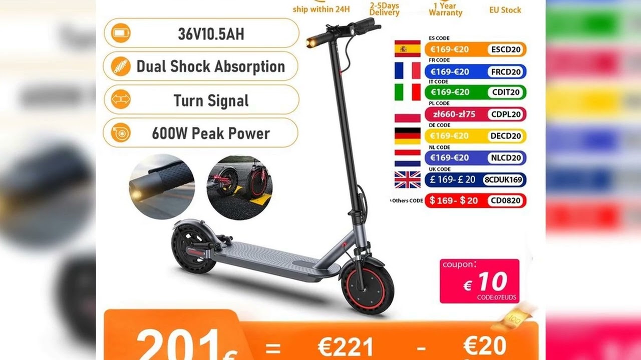 A must-have product! JUICEASE AP07 Electric Scooter 35KM Range 8.5Inch Escooter 350W/600W Power 31