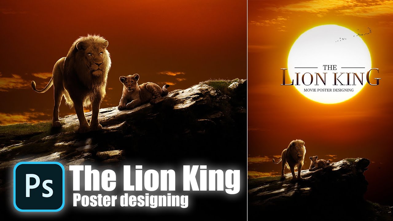 How to Create The LionKing Movies photo manipulation !! Photoshop Tutorial