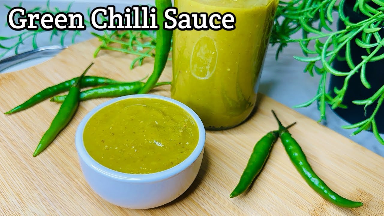 ग्रीन चिली सॉस घर पर कैसे बनाएं | Homemade Green Chili Sauce Recipe | Chinese  Green Chili Sauce