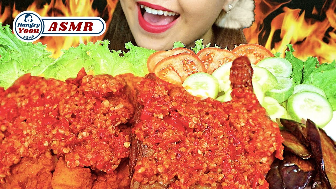 ASMR AYAM GEPUK PAK GEMBUS SAMBEL KACANG EXTRA PEDASSS!!! | PEDAS TERPARAH! 🥵🔥  | ASMR INDONESIA