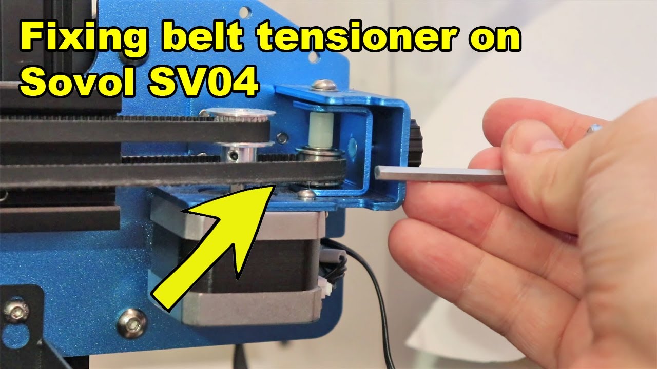 Fixing belt tensioner on Sovol SV04 IDEX 3D printer