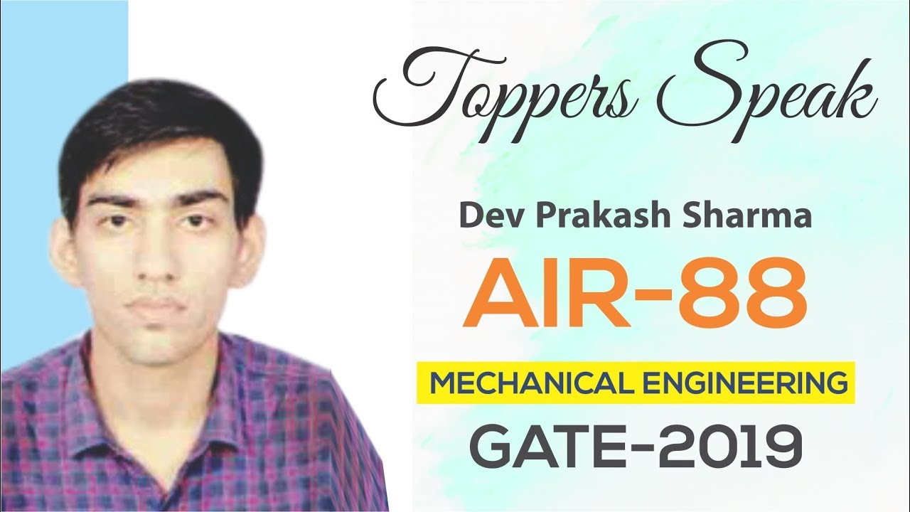 GATE 2019 Topper | Dev Prakash Sharma (ME, AIR-88) | MADE EASY Student | Toppers Speak