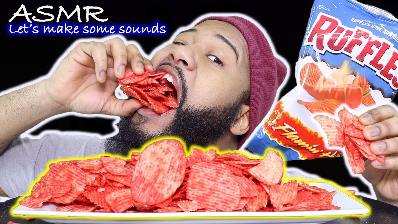 Ruffles Flamin Hot Chips Eating Show