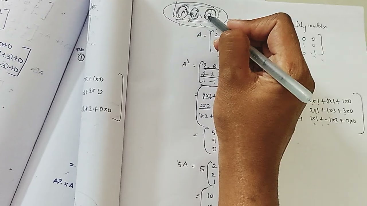 Agriculture bsc maths matrix problem in telugu