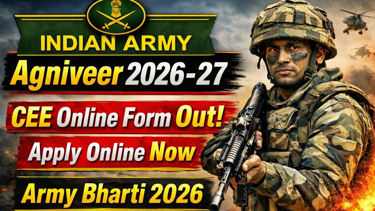 Join Indian Army Agniveer CEE Recruitment 2026-27 | Online Form Date, Eligibility, Exam Pattern, 