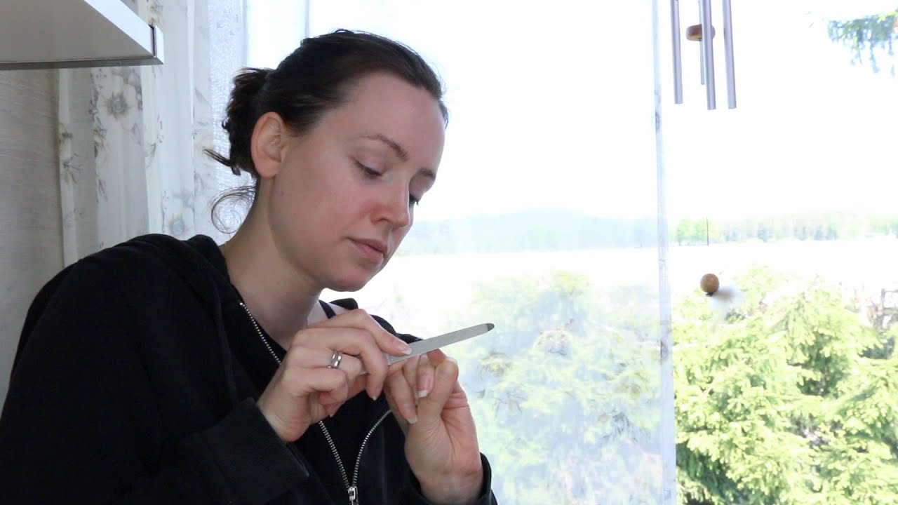 ASMR Nail Filing Sounds | Natural Nails | Some Whispering | Relaxing Sound That Makes You Sleepy