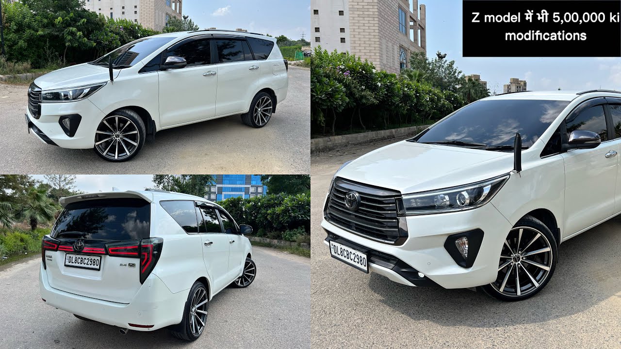 Innova Crysta modified with 20&rdquo; alloy wheels | crysta modifications | crysta audio system modified