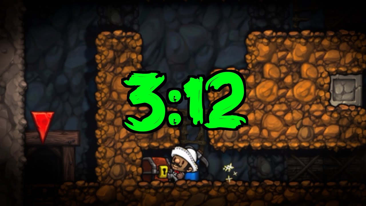 Spelunky No Teleporter Max Any% Speedrun 3:12