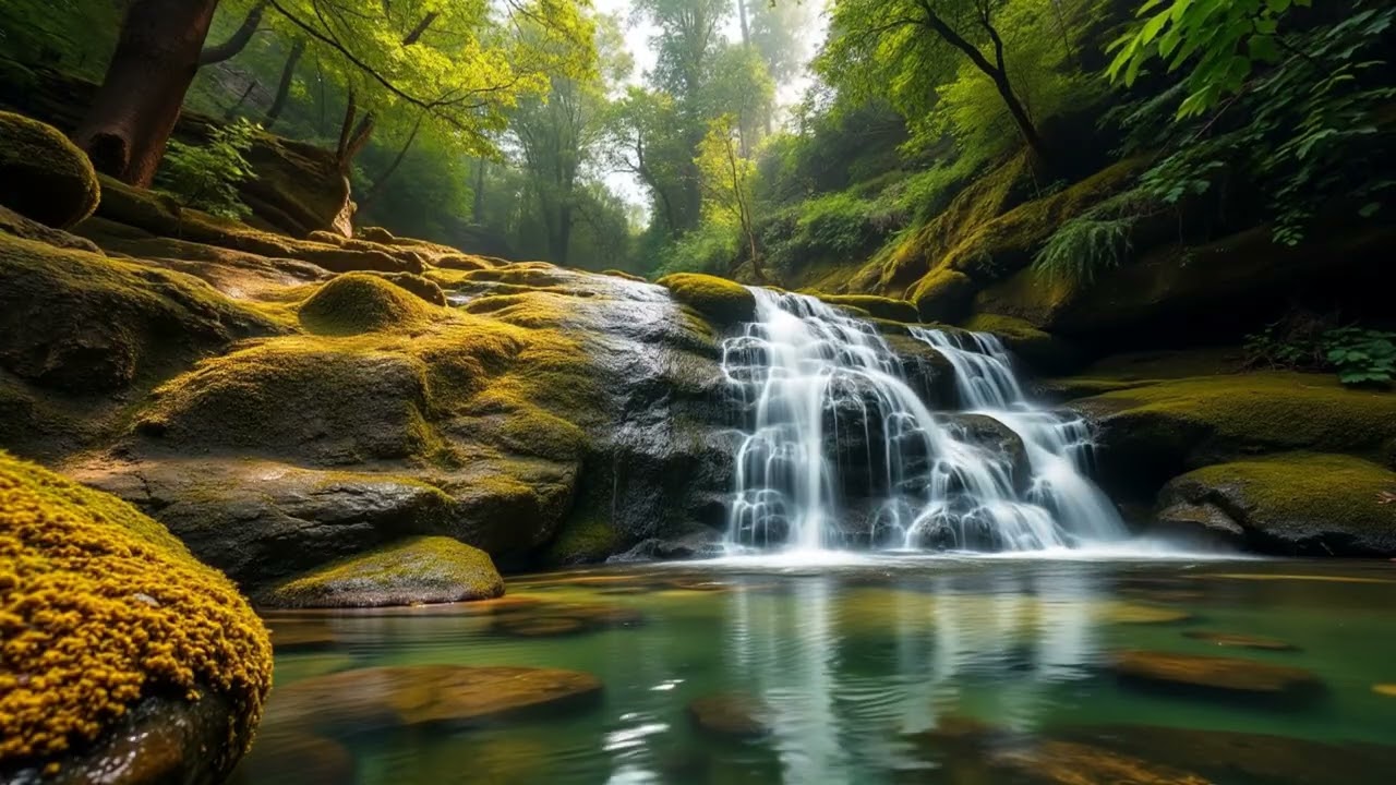 Soothing Waterfall Ambience | Calm Nature Sounds (No Ads)