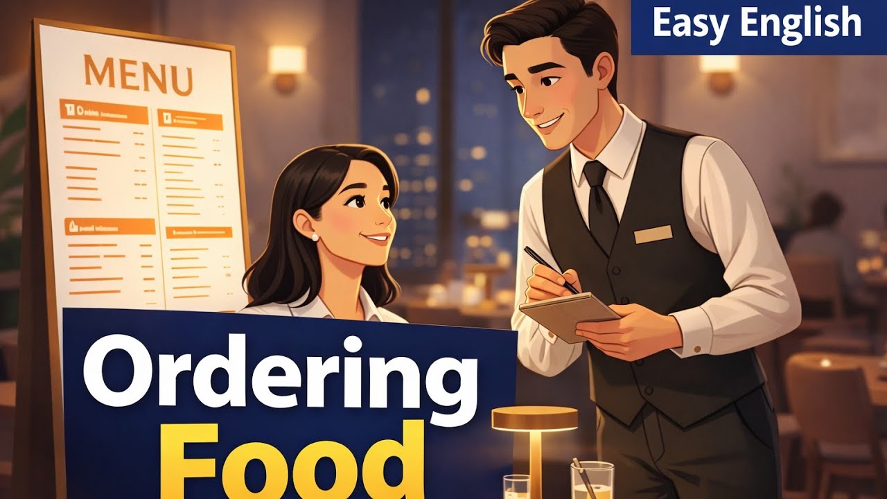How to Order Food at a Restaurant | Easy English Conversation