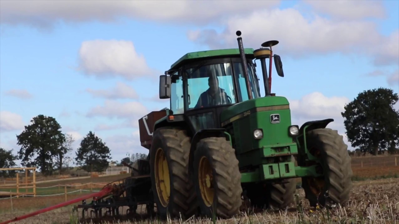 Grass seeding and charity ploughing match