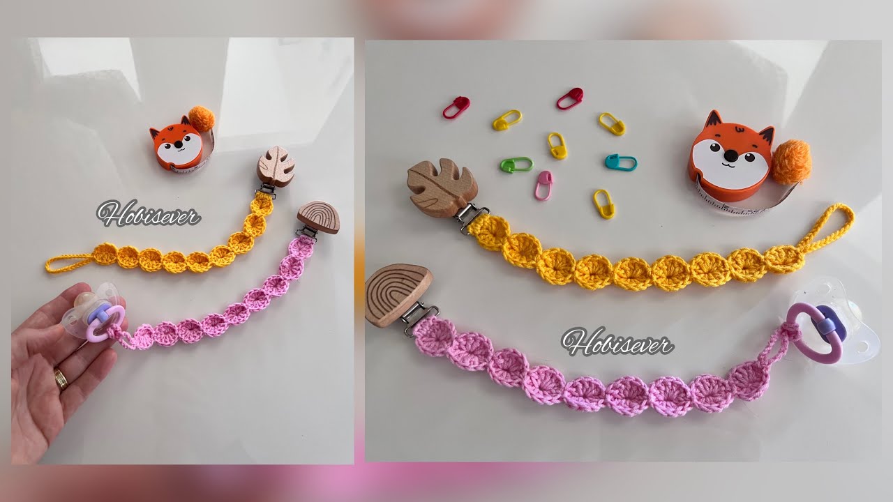 Легкая выкройка держателя для пустышки крючком для начинающих / Pacifier Holder