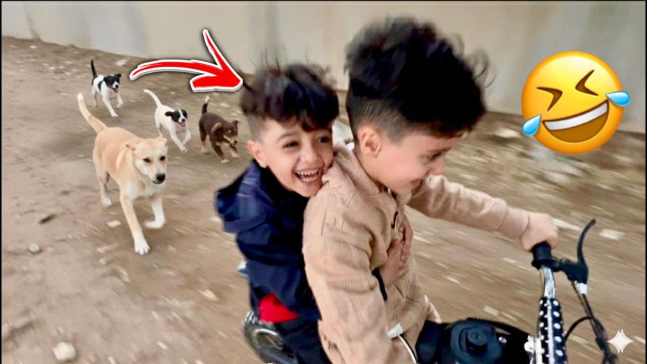 جود صعد ويا مجودي بالدراجة الجديدة بس خايف من الكلاب 🤣