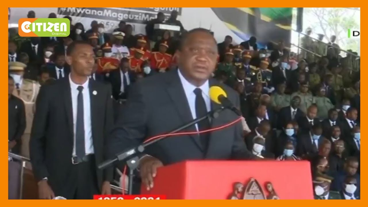 President Uhuru kenyatta mourns the late President Magufuli in Dodoma, Tanzania
