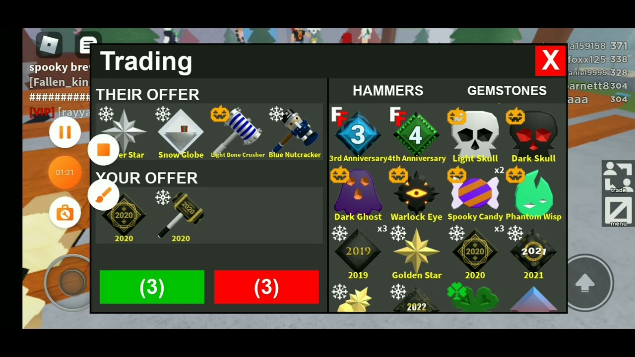 What people trade for 2020 set in Flee the Facility trading post