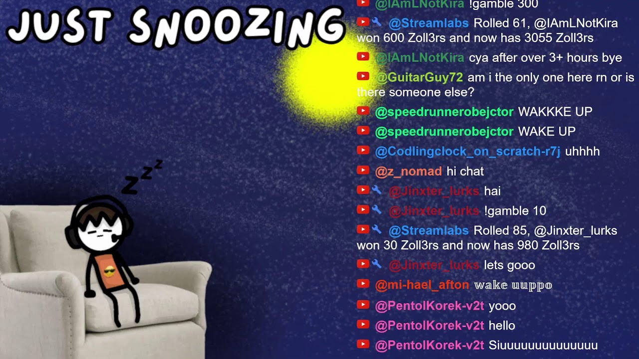 Sleep Stream! Come join and talk to other viewers