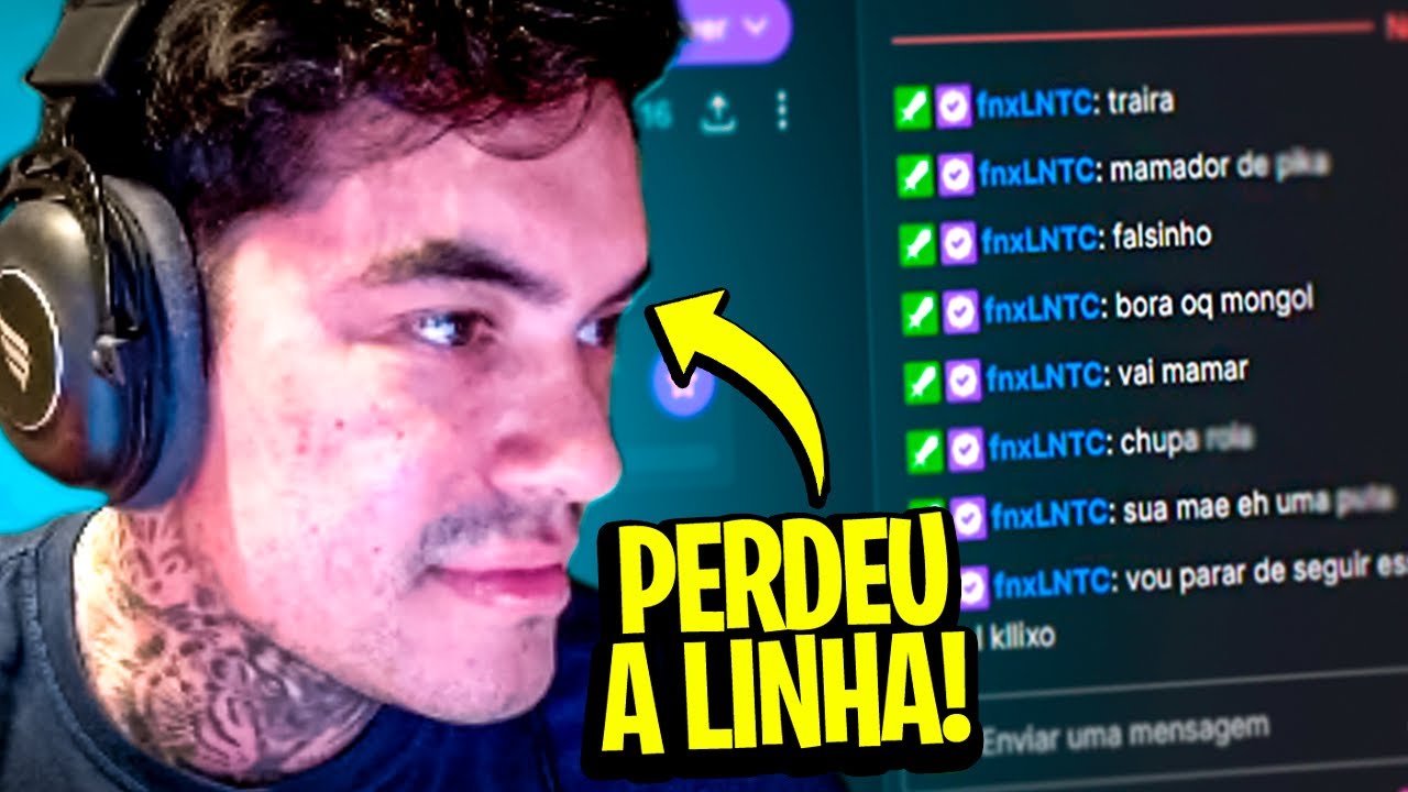 FNX TRETANDO em LIVE PERDENDO a LINHA NO CHAT! e FER &Eacute; MUITO TROLL! KKKKK