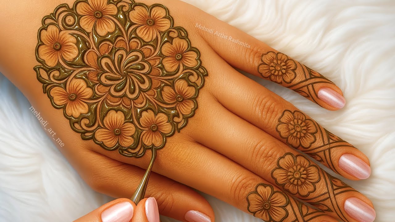 Unique Mandala मेहंदी डिजाइन 2025 | बैकहैंड मेहंदी | Mehndi Artist Rashmita