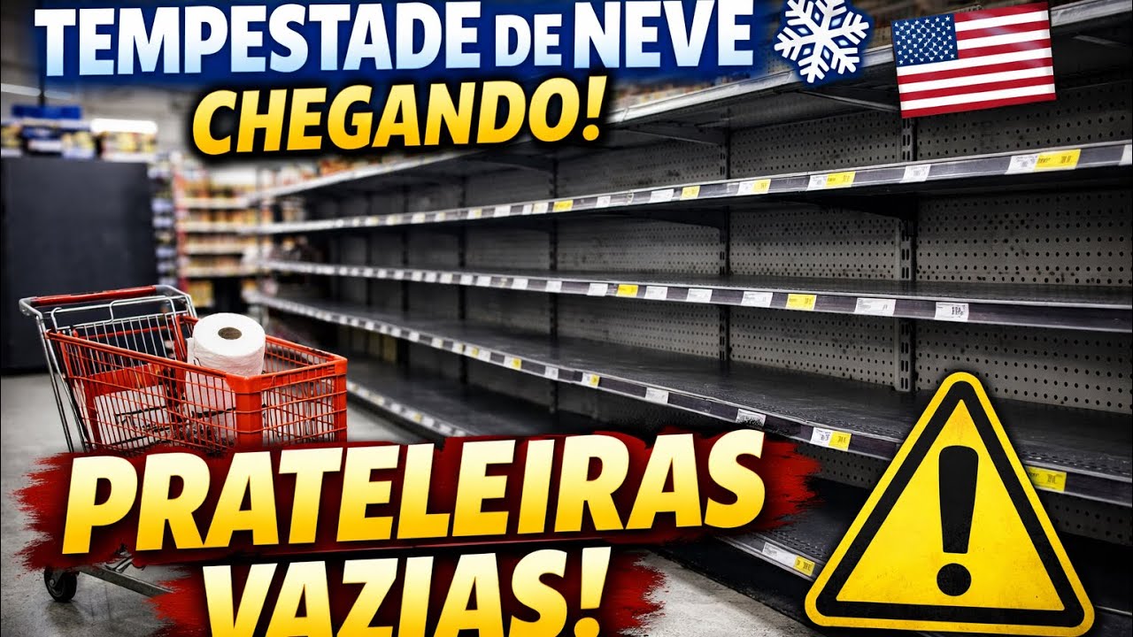 Tempestade de neve chegando ❄️ | Americanos estocando comida no supermercado 🇺🇸