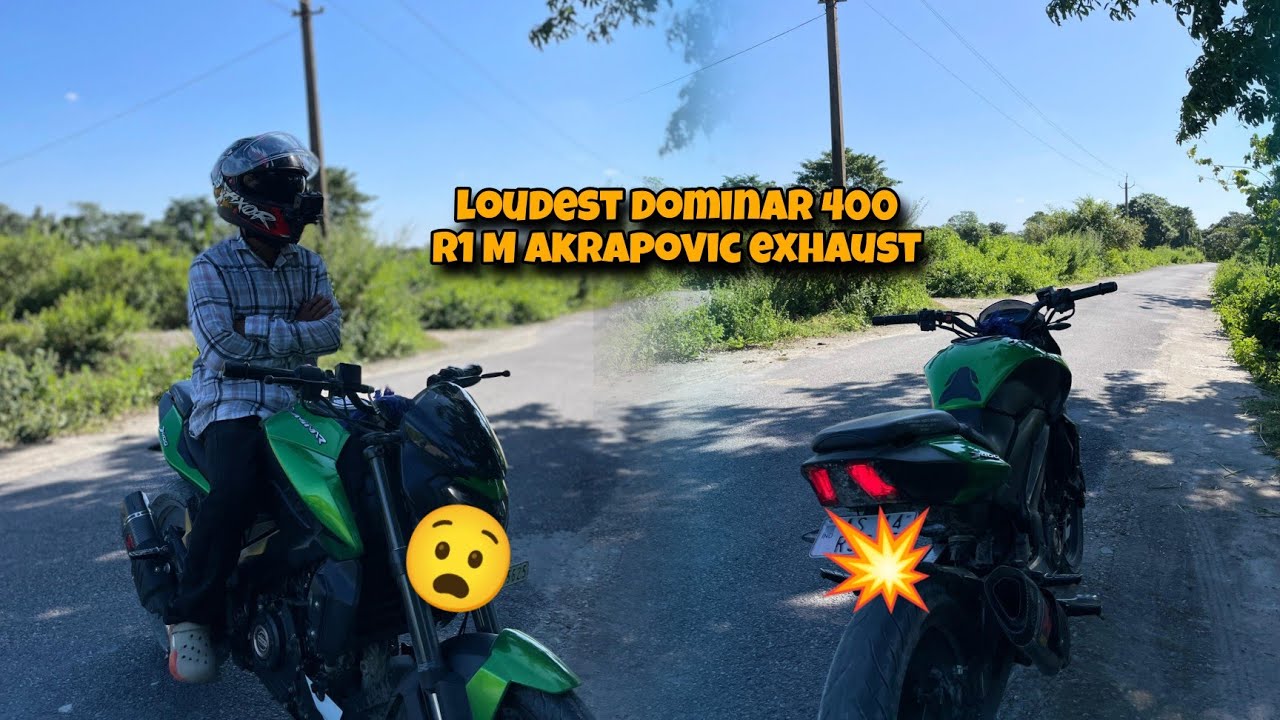 Loudest dominar 400 💥😧 || Akrapovic R1 M exhaust raw sound