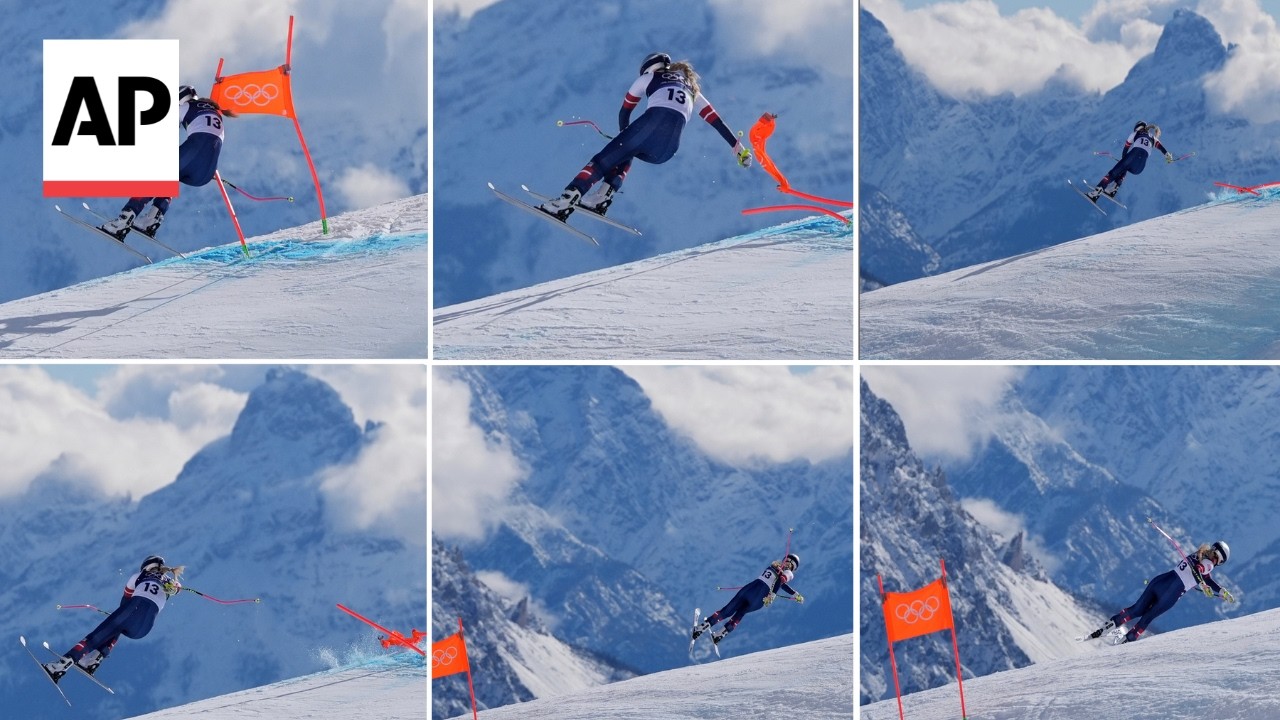 Fan zone reaction as Vonn crashes out of ski race at Winter Olympics