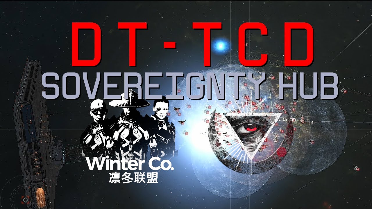 DT-TCD Sovereignty Hub Fight - Winter Coalition v The Initiative - EVE ONLINE