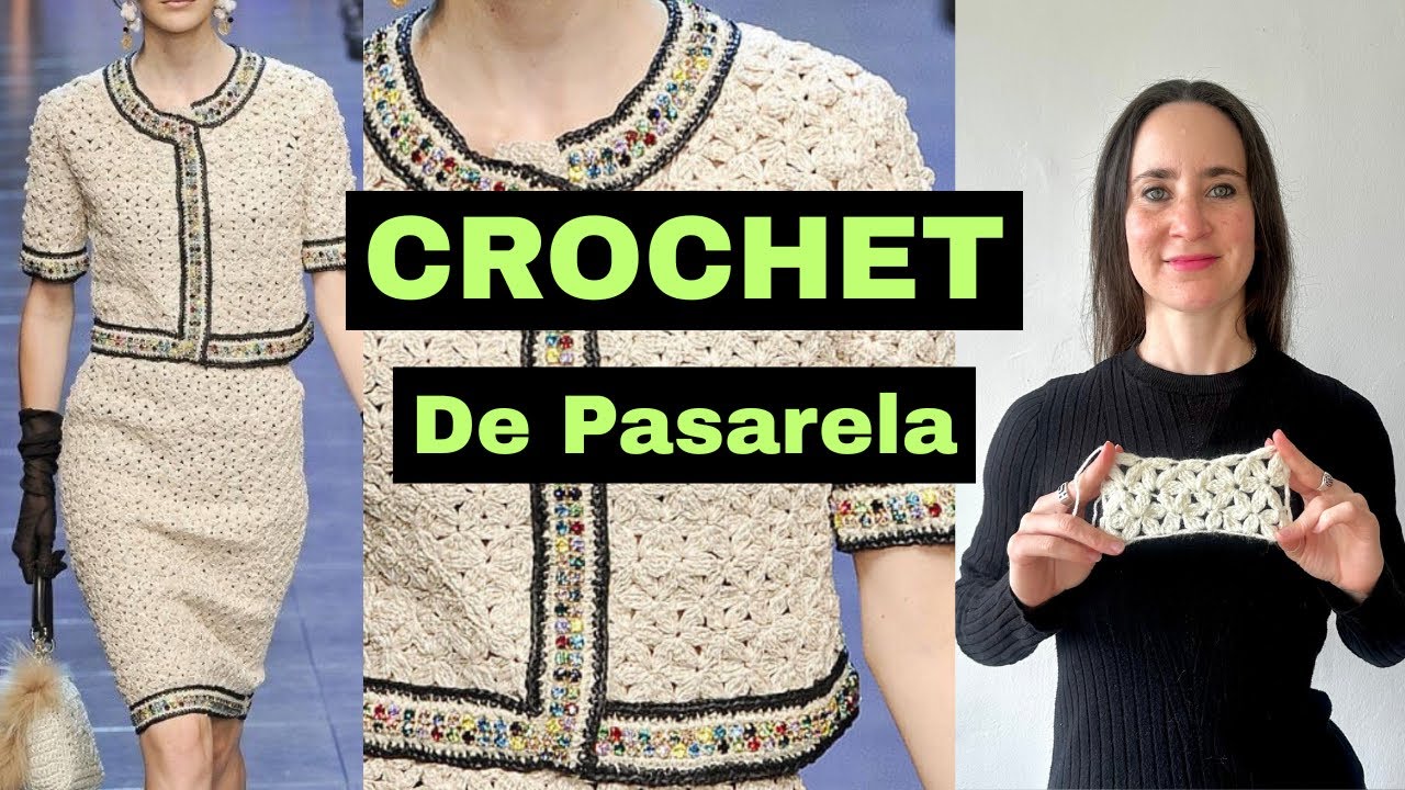 Runway Crochet: patrón de puntos de Dolce & Gabanna 2020: pattern stitches