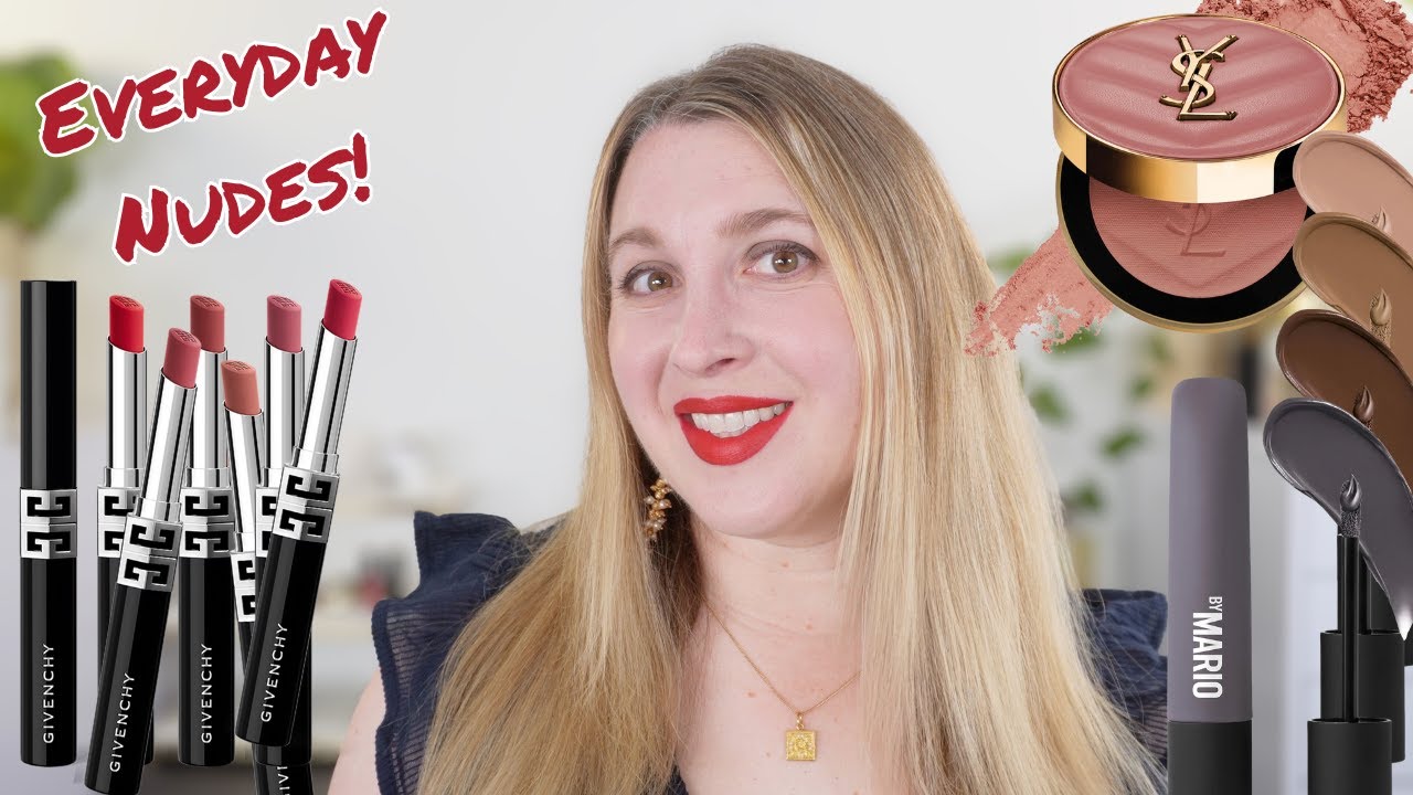 GIVENCHY Le Rouge Velvet Matte Lipsticks, YSL Hot Mauve Blush, & MAKEUP BY MARIO Liquid Eyeshadows