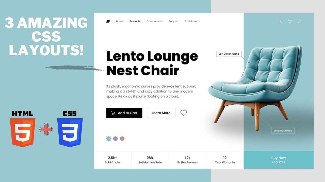 🤯 3 CSS Projects from Basic To Advance | #css #webdevelopment