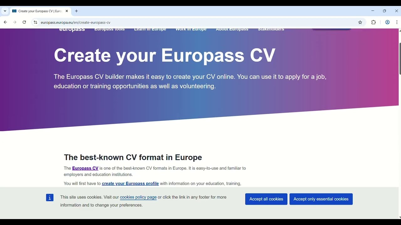 How to Create Europass CV Complete details for Europe Job Hunt-European Union-#EUJobs
