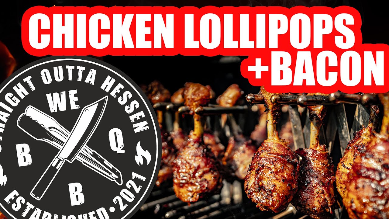 CHICKEN LOLLIPOPS IM BACONMANTEL
