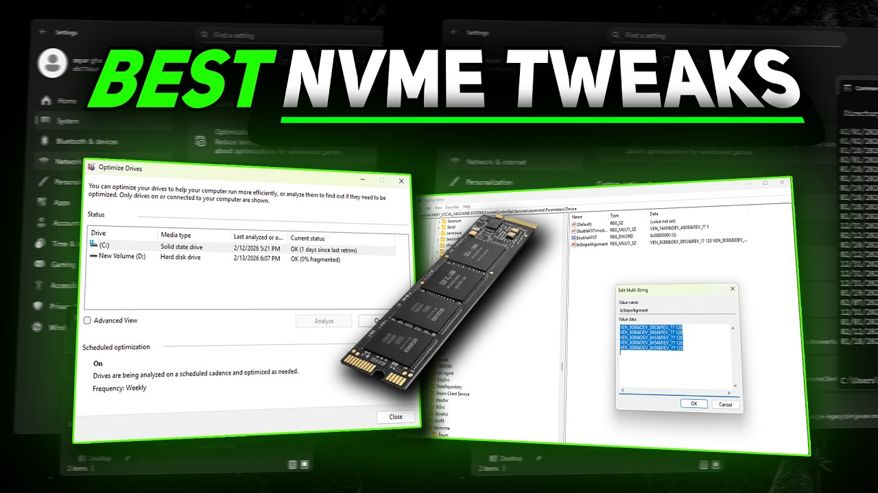 Устранение микрозаиканий на NVMe и SSD в Windows 11 (руководство по настройке APST)