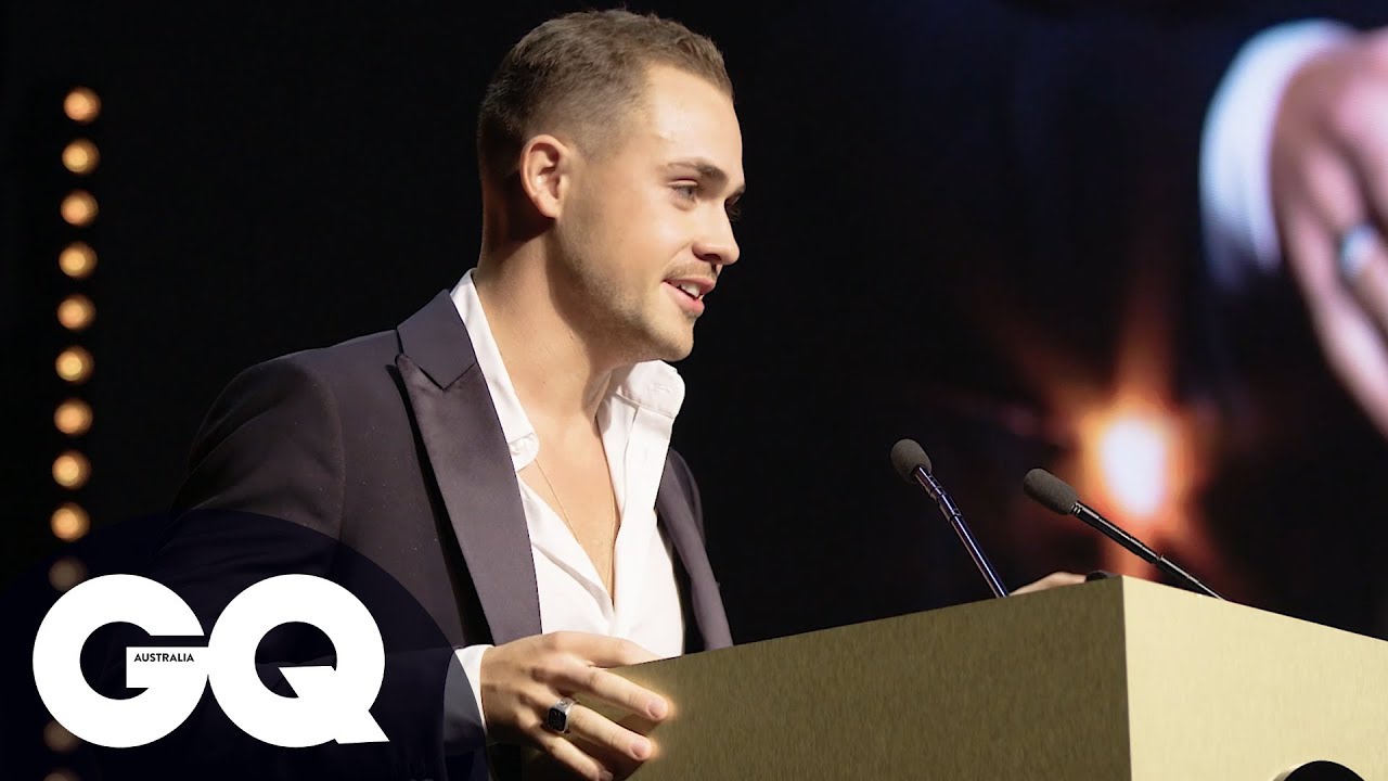 Dacre Montgomery Collects GQ Award To Rock And Roll And Applause