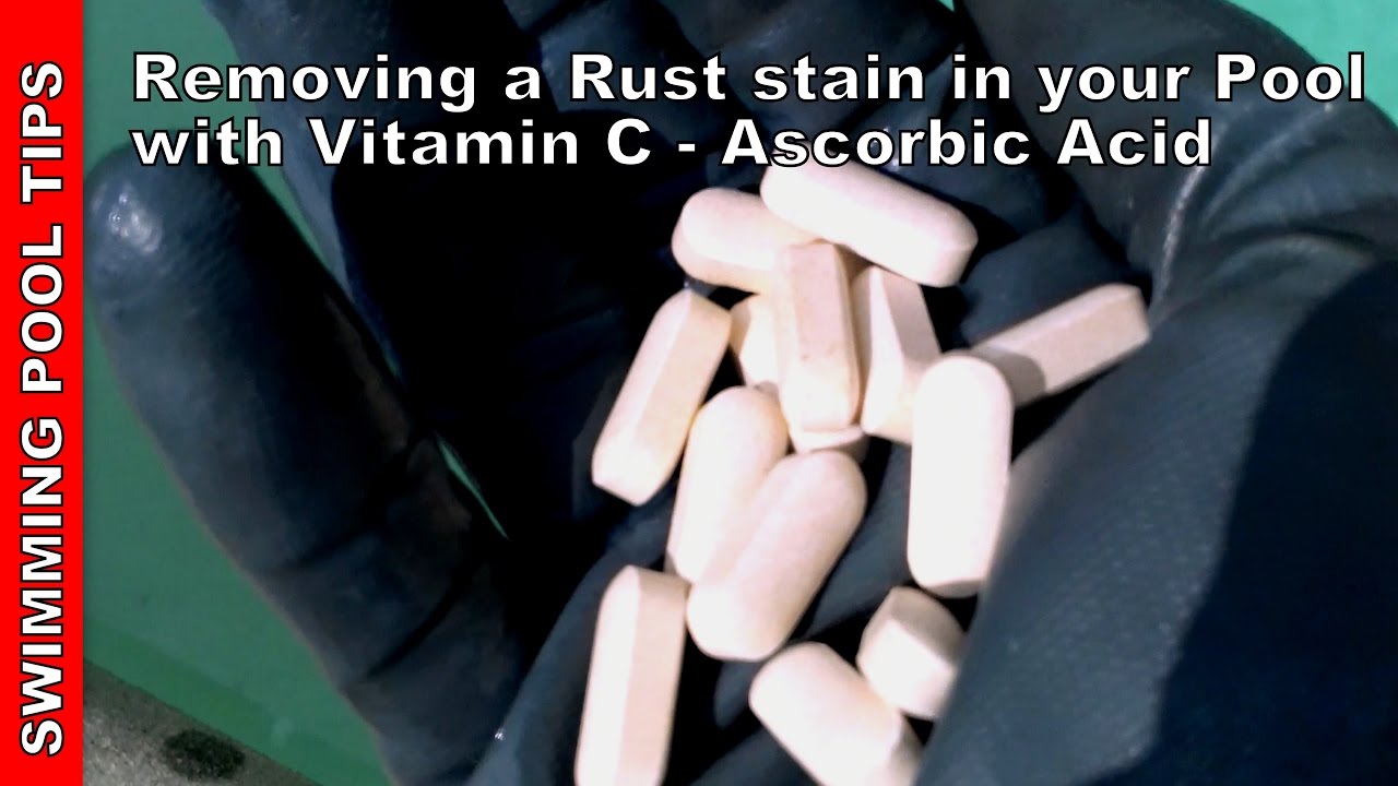 Removing a Rust Stain in your pool with Vitamin C - Ascorbic Acid Treatment