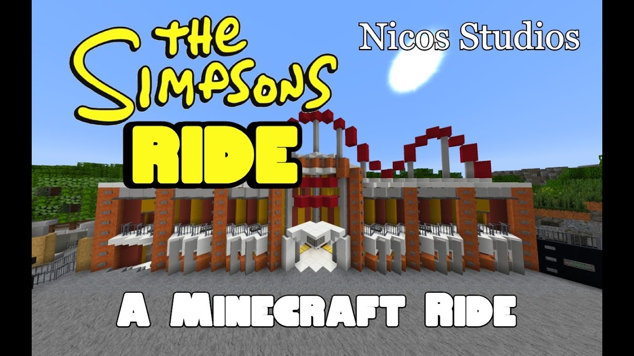 The Simpsons Ride Minecraft Ride POV | Nicos Studios
