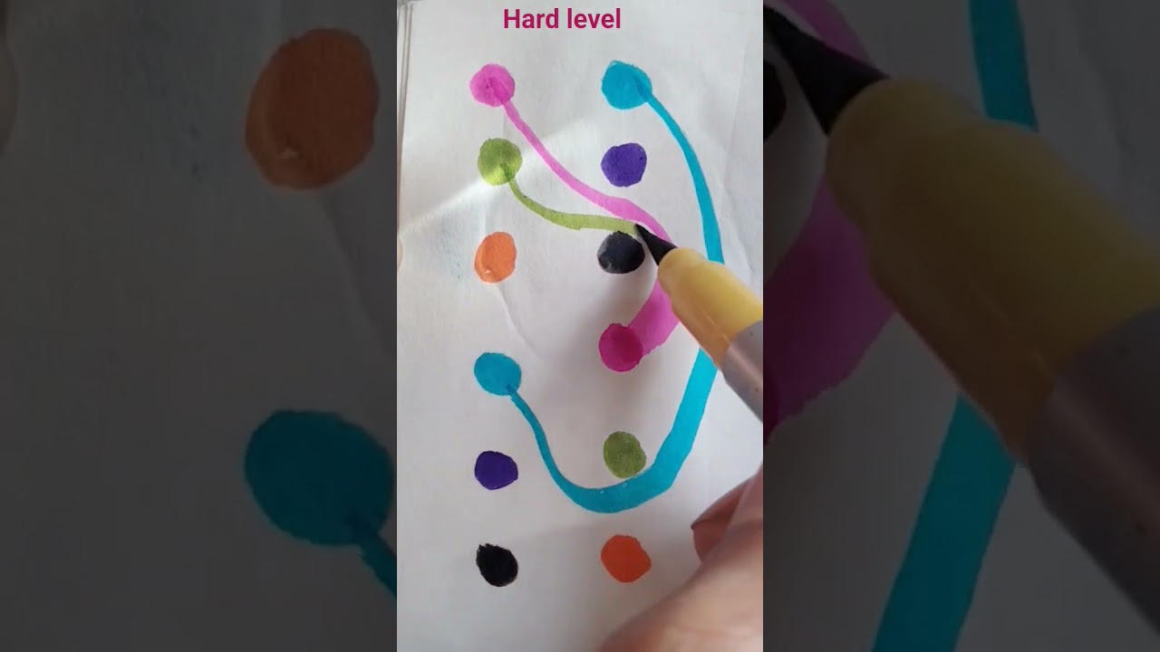 Impossible task 😱😱 can you connect without crossing the line. #satisfying