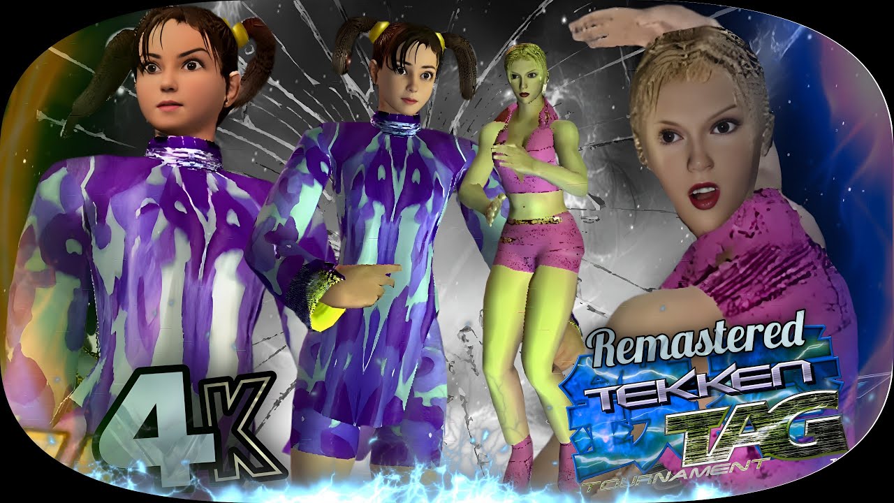 Xiaoyu & Nina ( T4 outfit swap, moves & voice ) Tekken Tag Remastered UHD 4K 60 FPS 