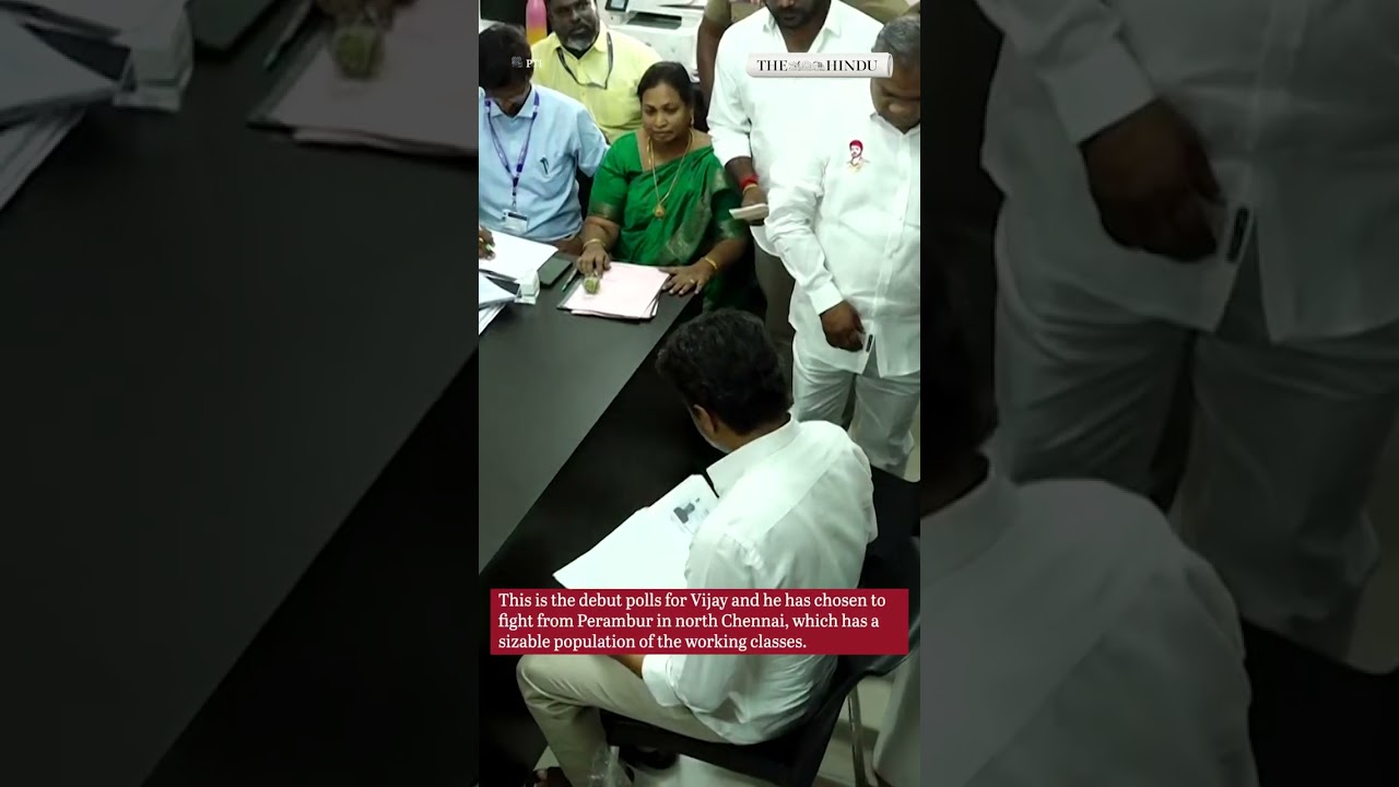 Vijay files nomination from Perambur, makes poll debut