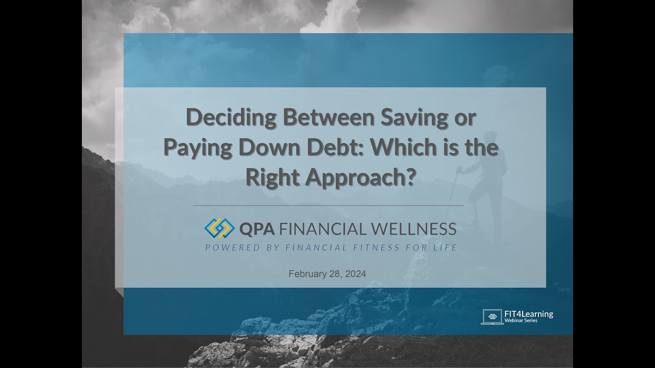 Deciding Between Saving or Paying Down Debt: Which is the Right Approach?