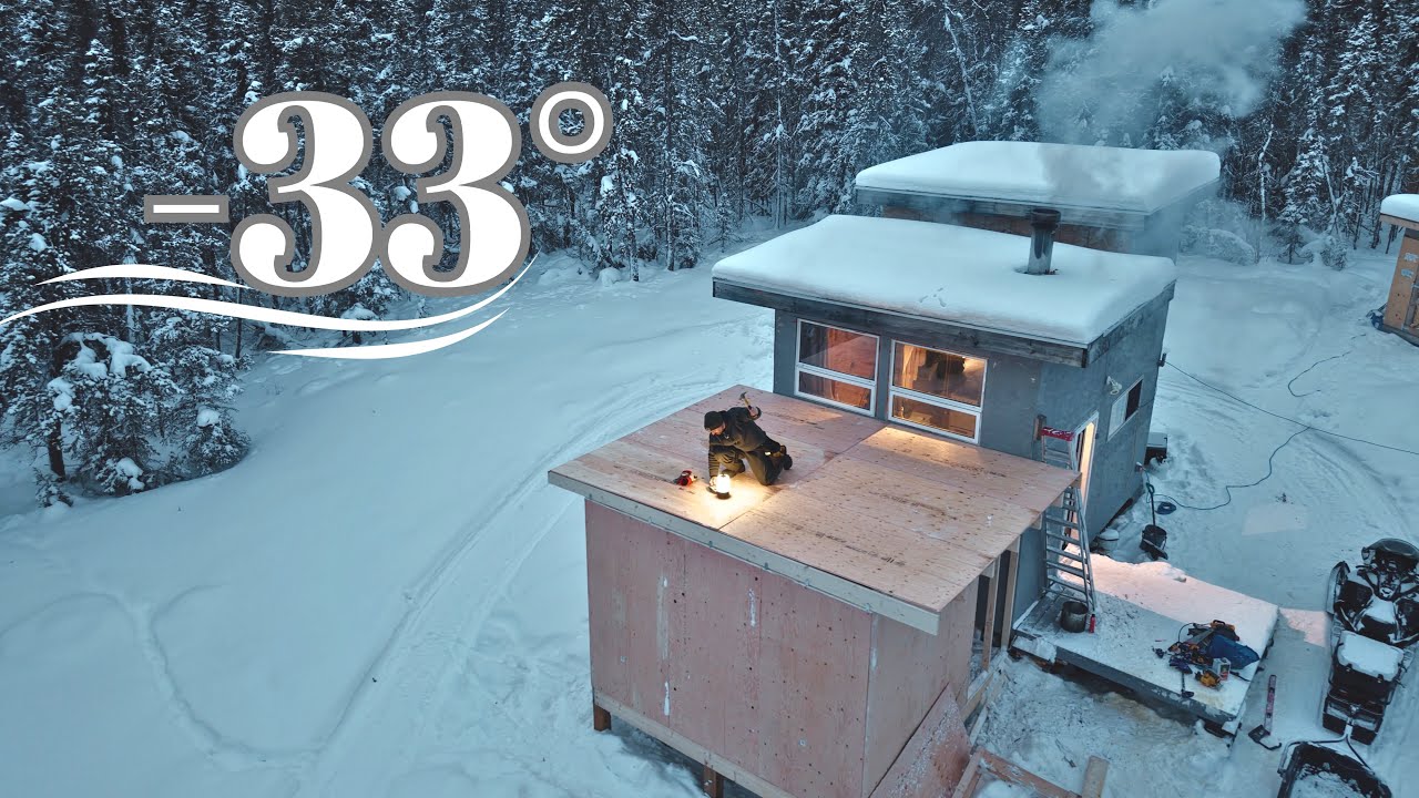 Absolutely Freezing. Working on the Cabin