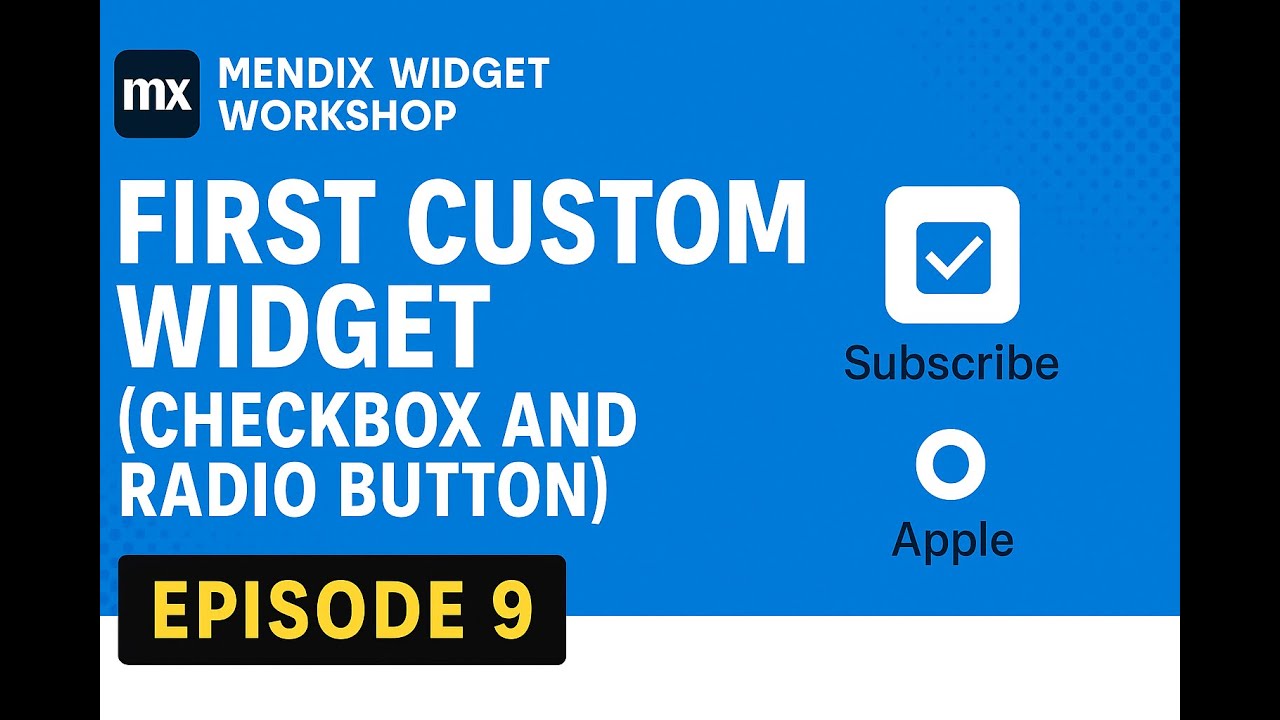 First Custom Widget (Checkbox and Radio button) #customwidgets #build #mendix #programming